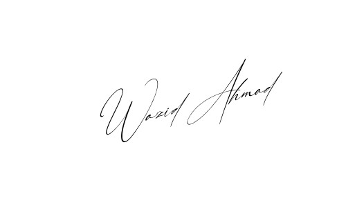 Wazid Ahmad name signature